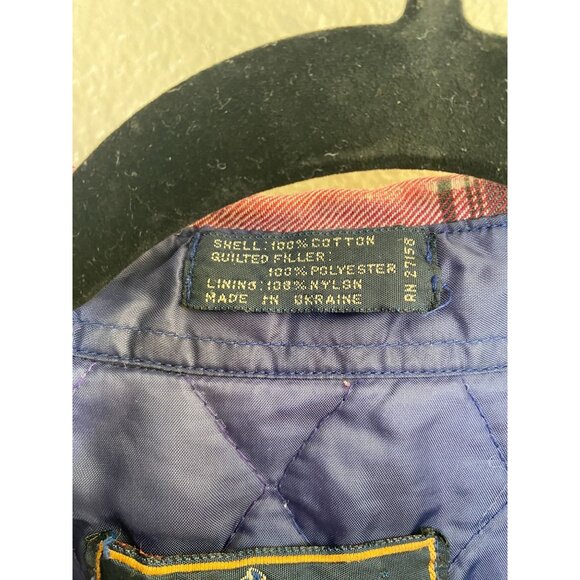Vintage Backpacker‎ Sportswear Mens Plaid Quilted Jacket Large 100% Cotton - Picture 5 of 7